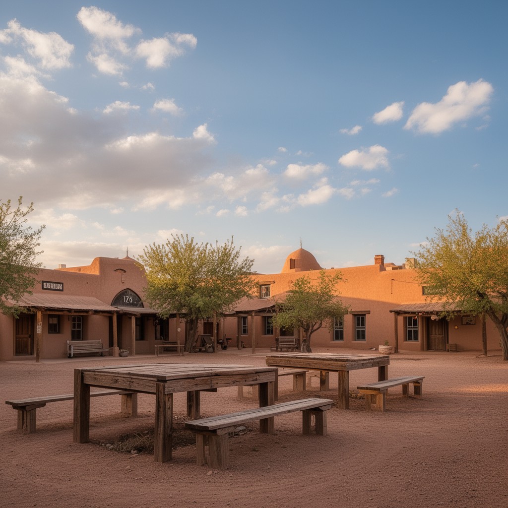 AI-generated illustration of Old Mesilla Historic District