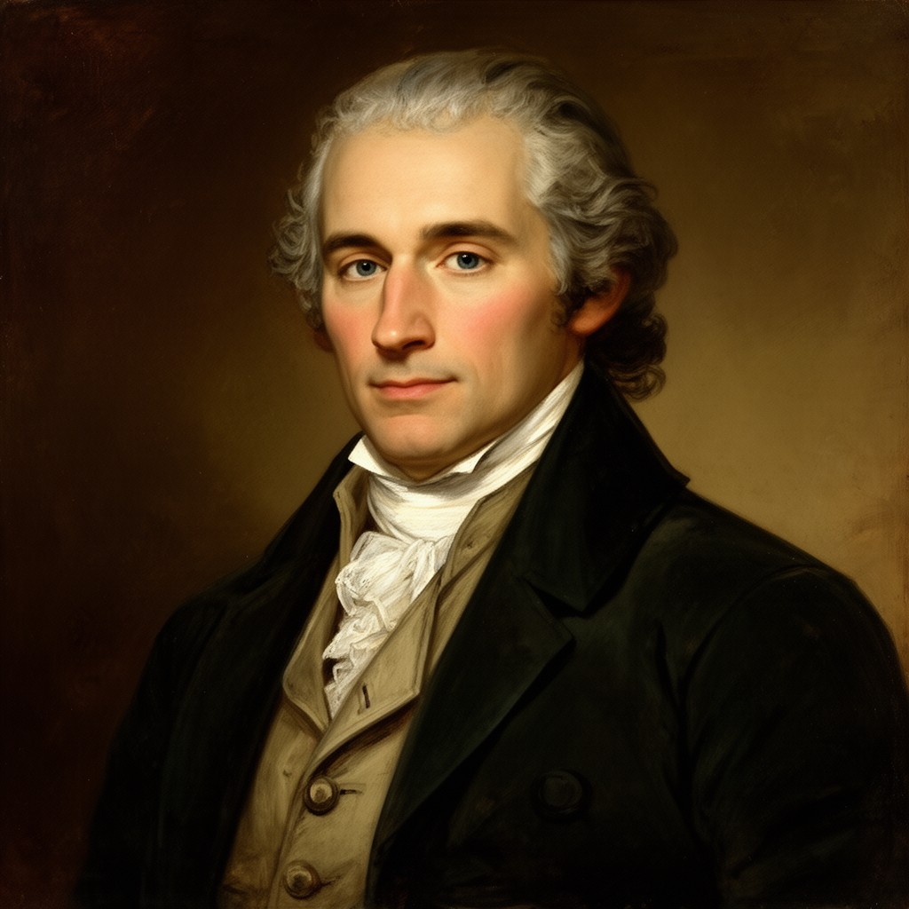 AI-generated illustration of Alexander Hamilton