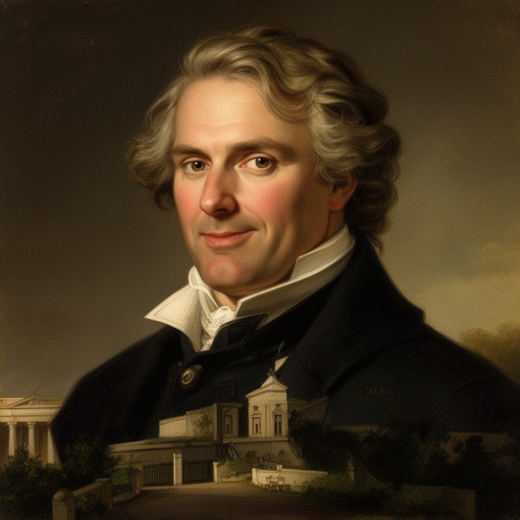 AI-generated illustration of Robert Mills