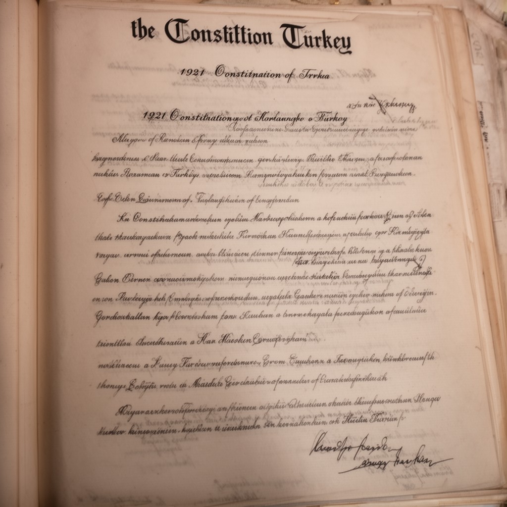 AI-generated illustration of 1921 Constitution of Turkey