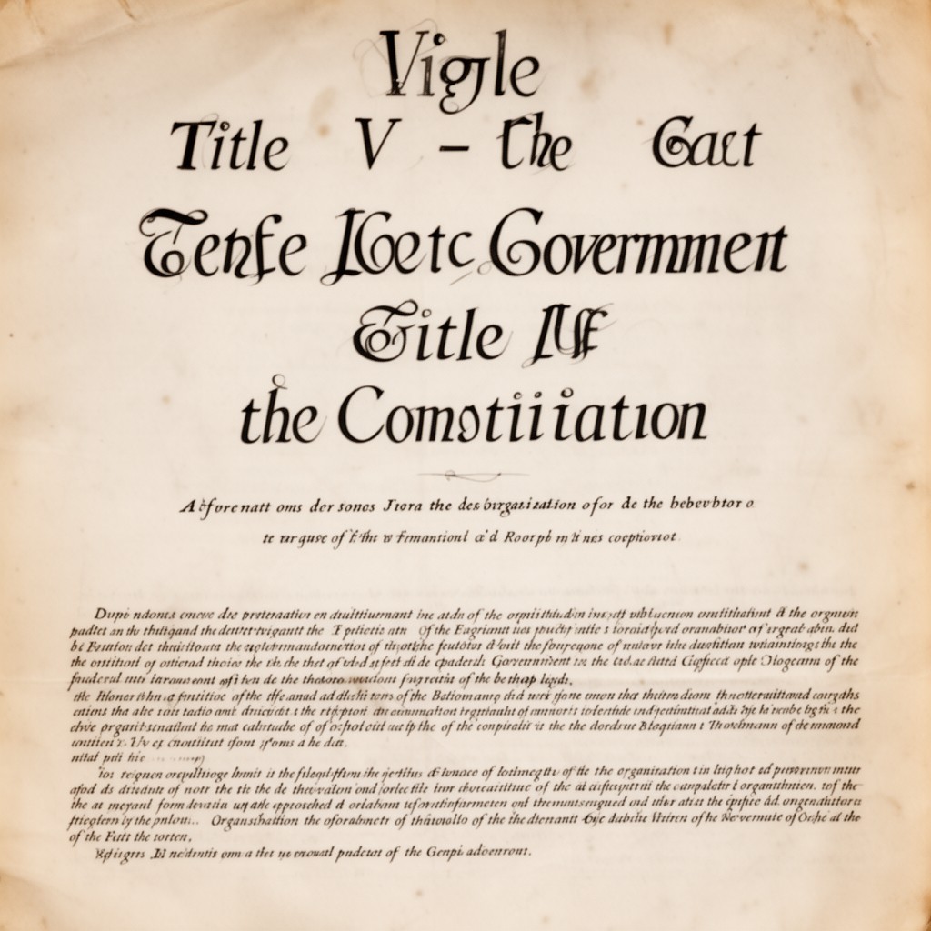 AI-generated illustration of Title V – The Federal Government