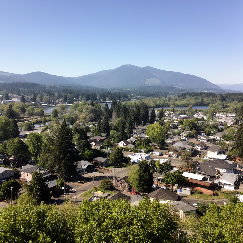 AI-generated illustration of Scappoose, Oregon