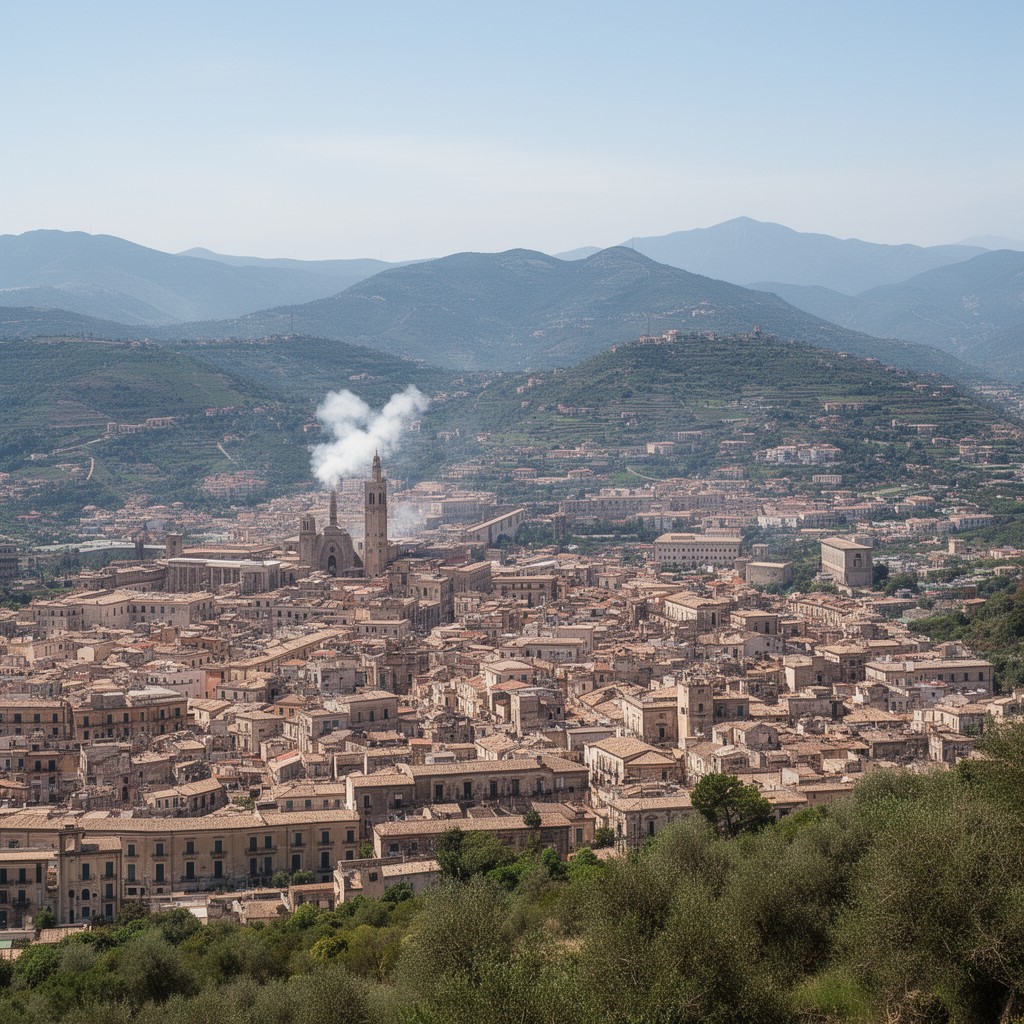 AI-generated illustration of Caltanissetta