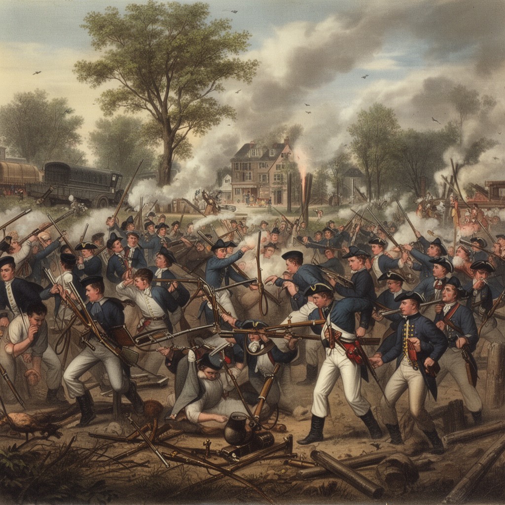 AI-generated illustration of Battle of Ridgefield