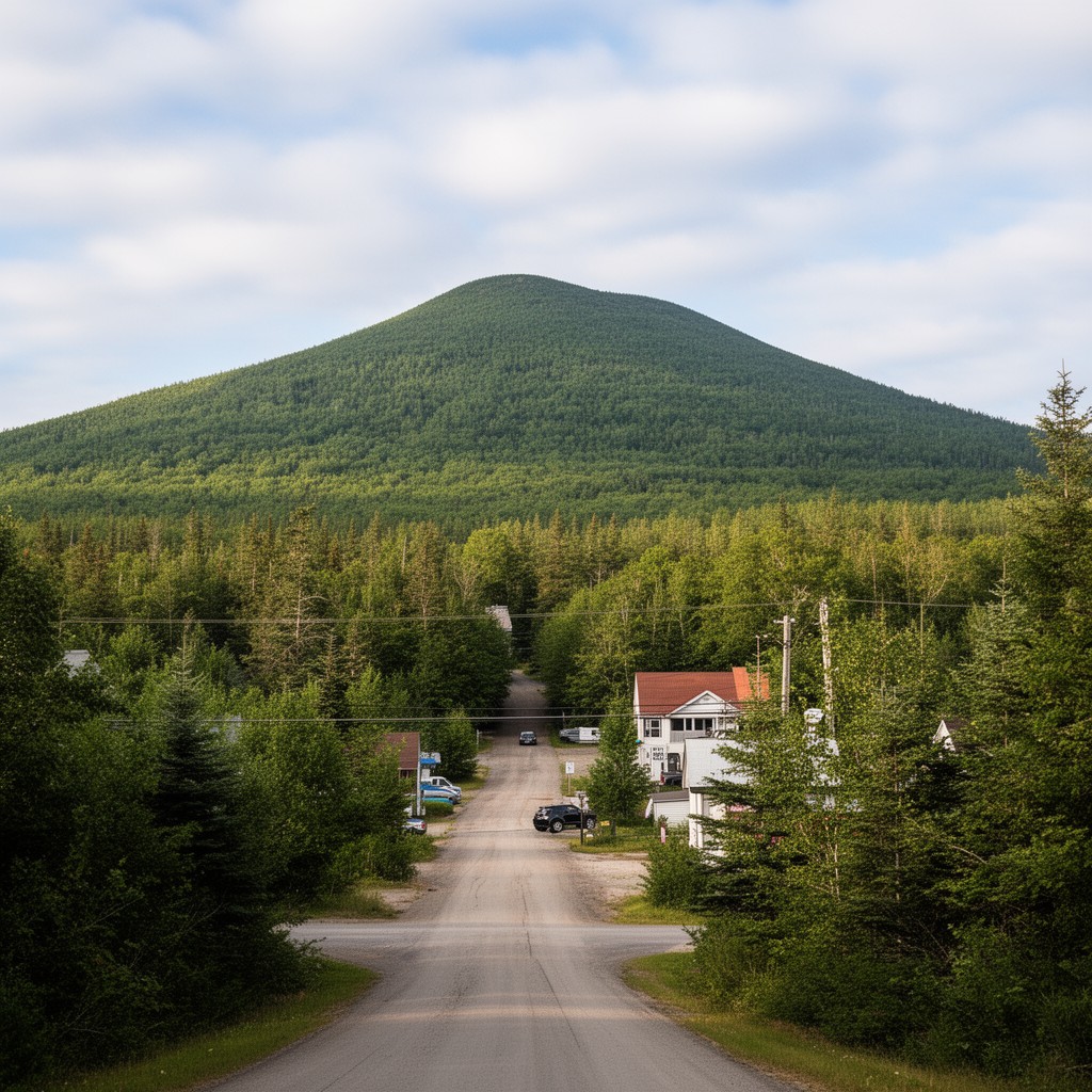 AI-generated illustration of Mount Chase, Maine