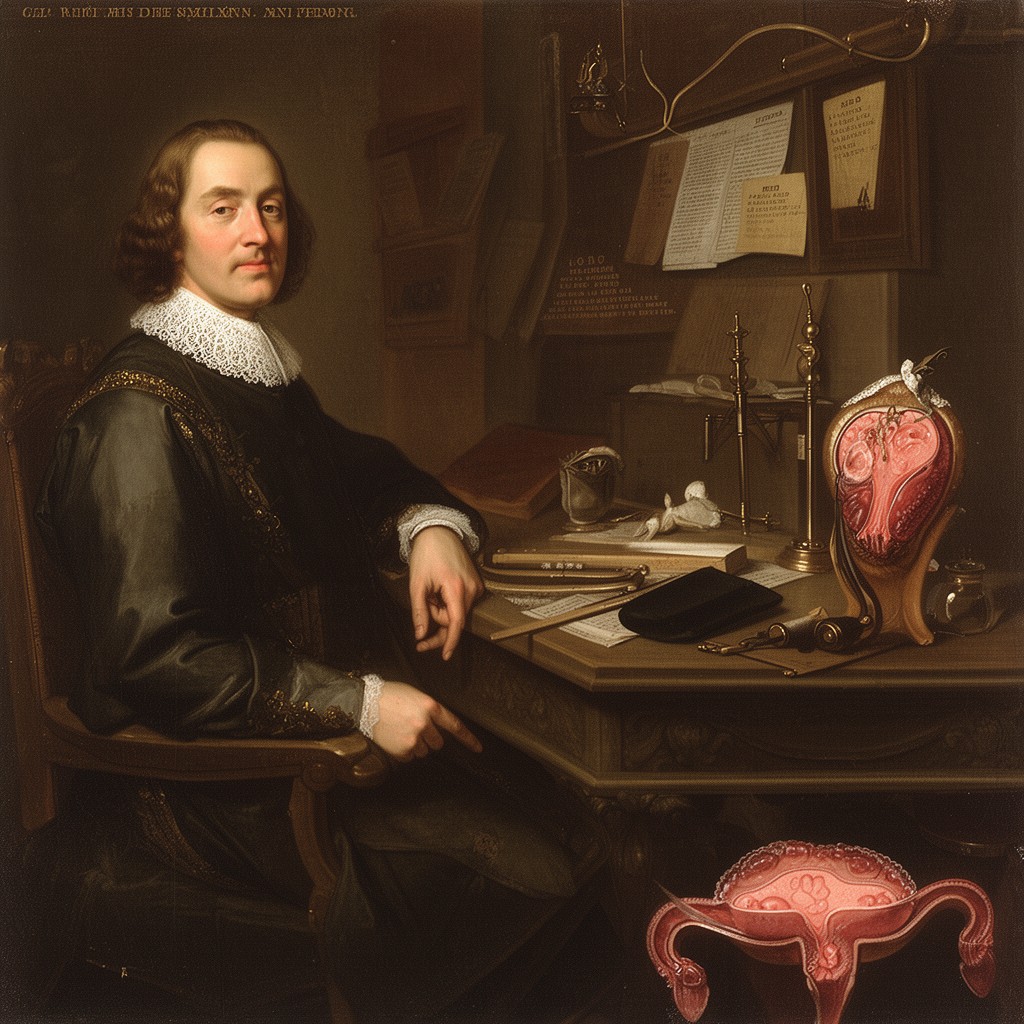 AI-generated illustration of Reinier de Graaf