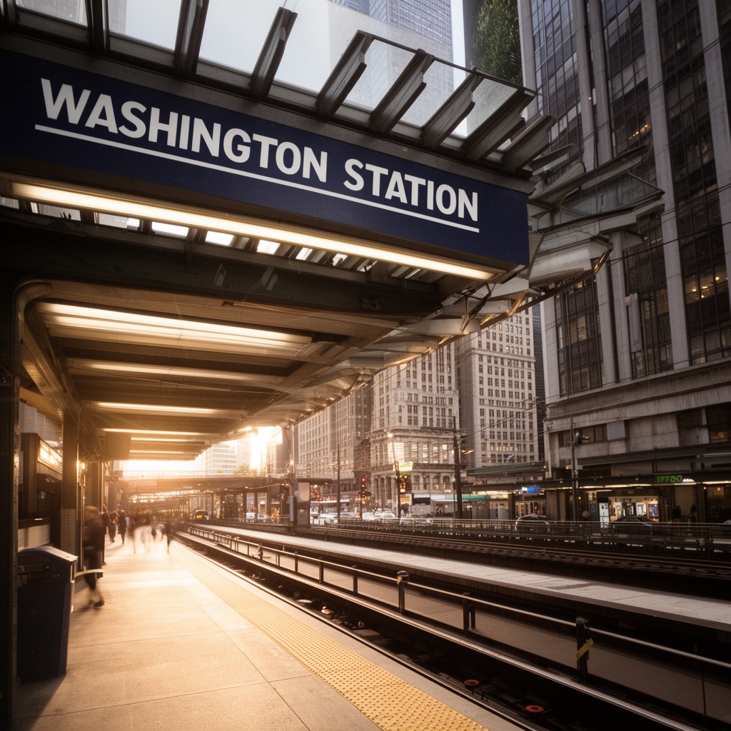 AI-generated illustration of Washington station