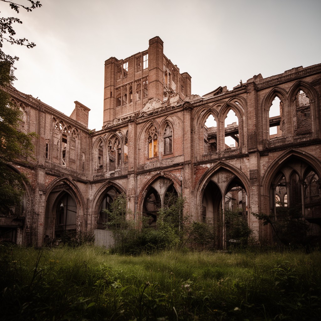 AI-generated illustration of Smallpox Hospital Ruins