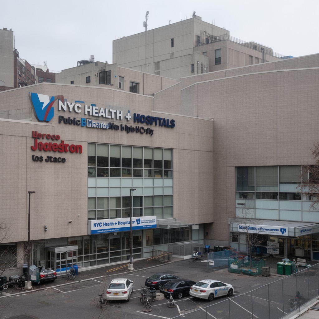 AI-generated illustration of NYC Health + Hospitals facilities