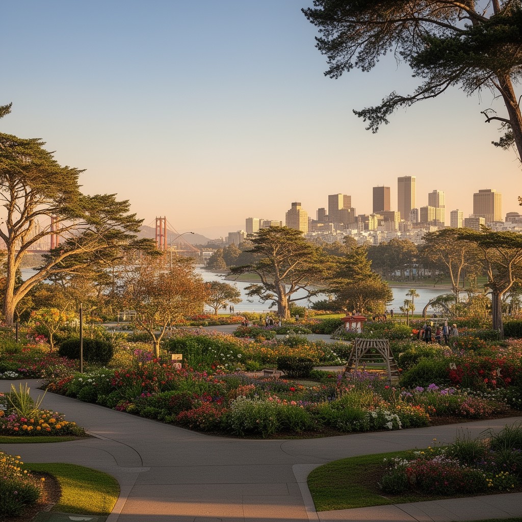 AI-generated illustration of Golden Gate Park