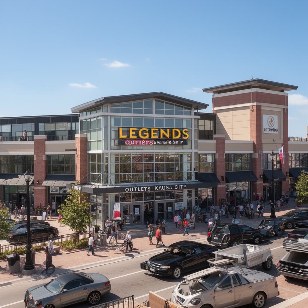AI-generated illustration of Legends Outlets Kansas City