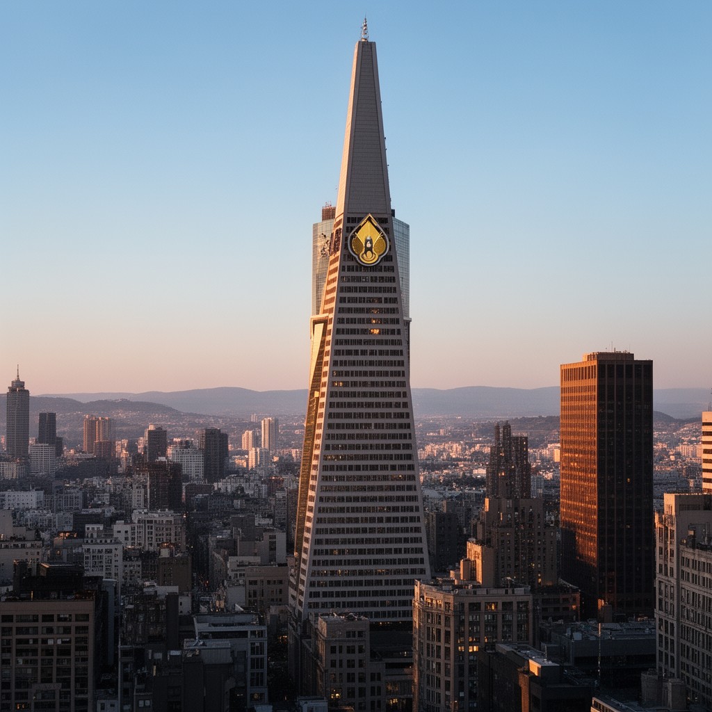 AI-generated illustration of Transamerica Pyramid