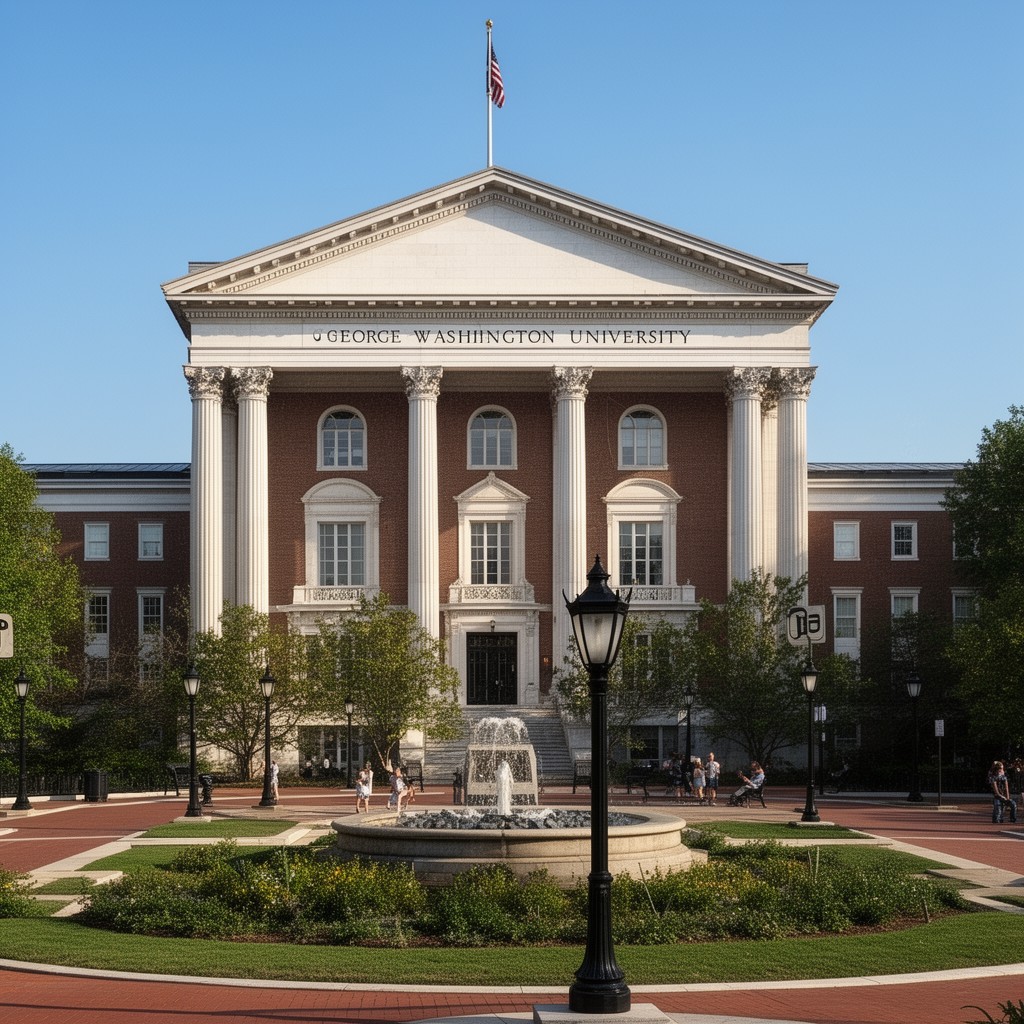 AI-generated illustration of George Washington University