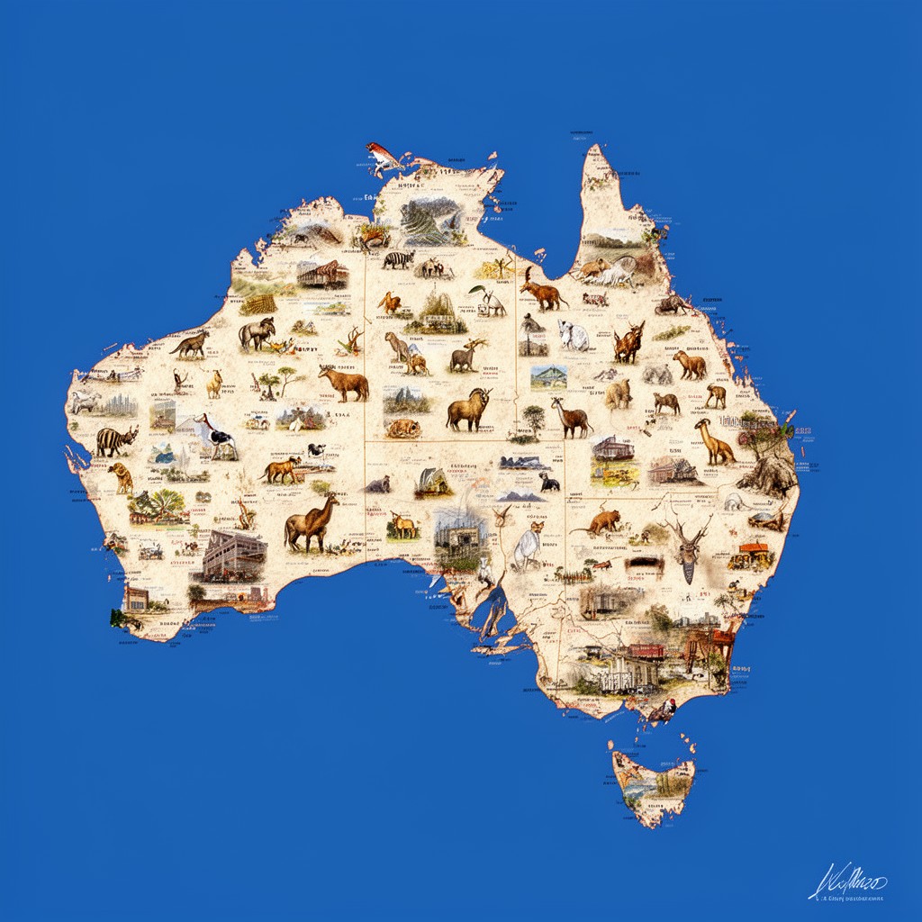 AI-generated illustration of Australia