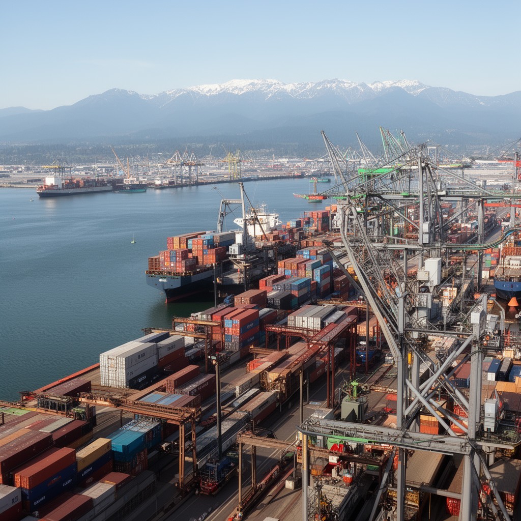 AI-generated illustration of Port of Tacoma
