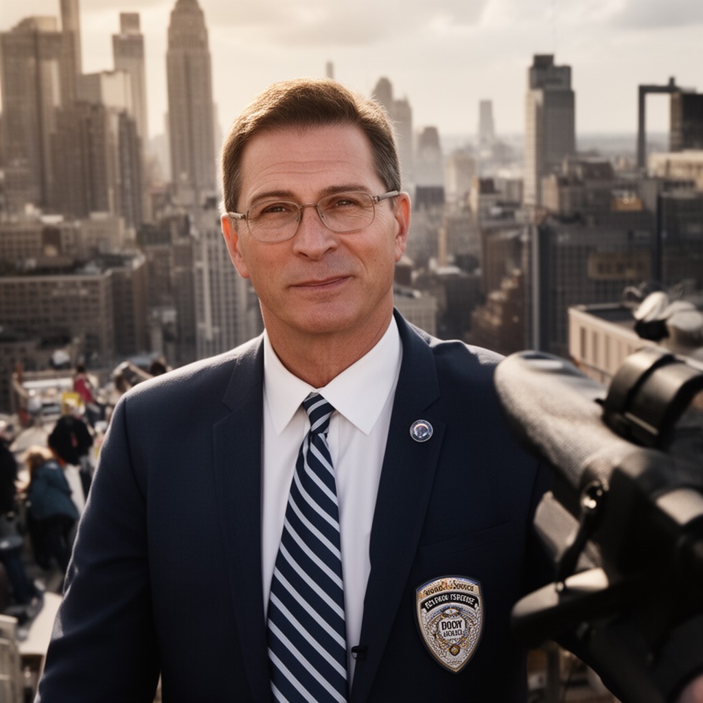 AI-generated illustration of New York City Police Commissioner