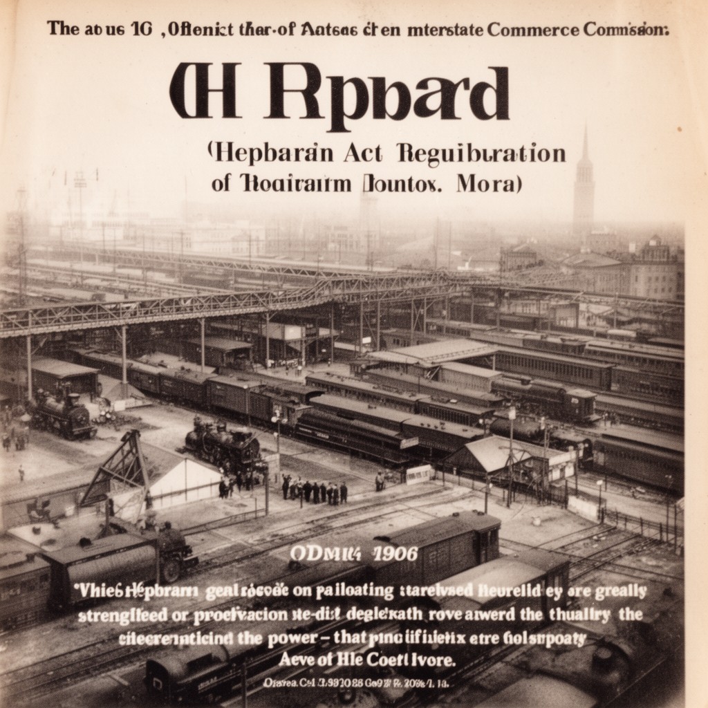 AI-generated illustration of Hepburn Act regulation of railroads