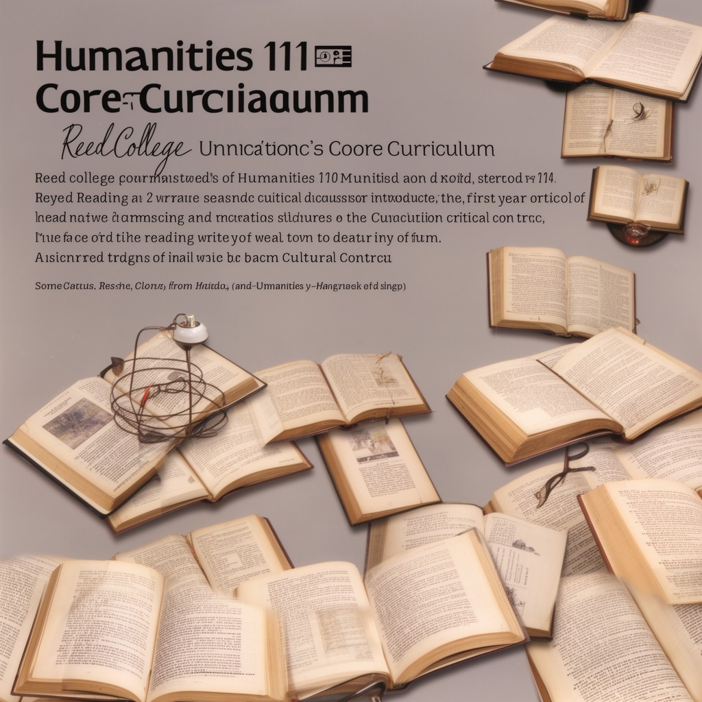 AI-generated illustration of Humanities 110 core curriculum