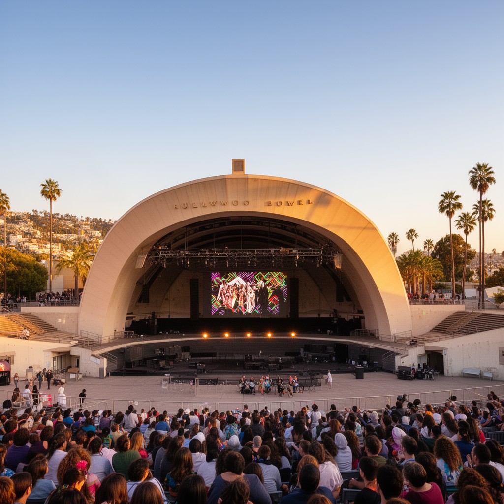AI-generated illustration of Hollywood Bowl