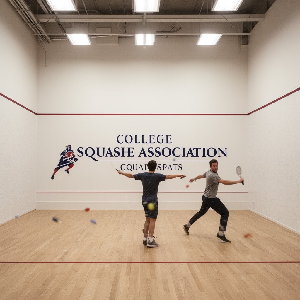AI-generated illustration of College Squash Association