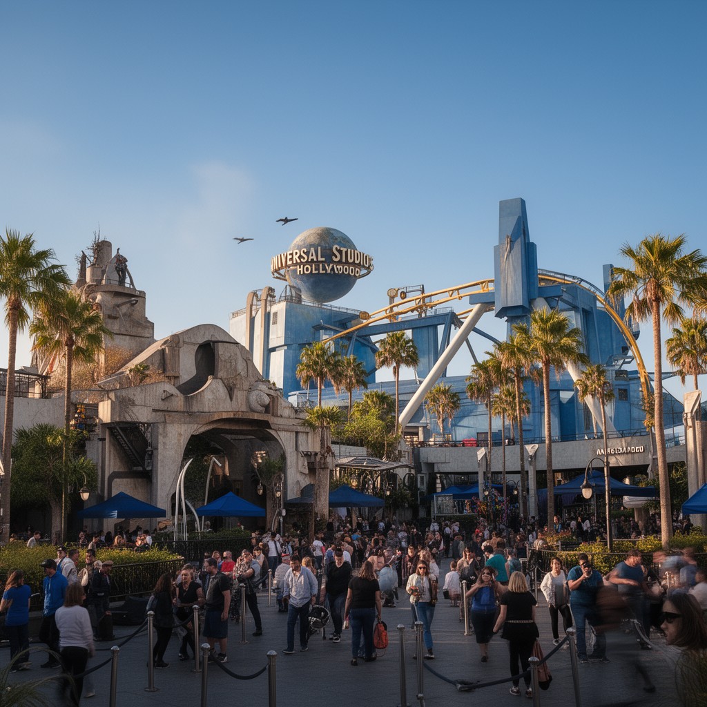 AI-generated illustration of Universal Studios Hollywood