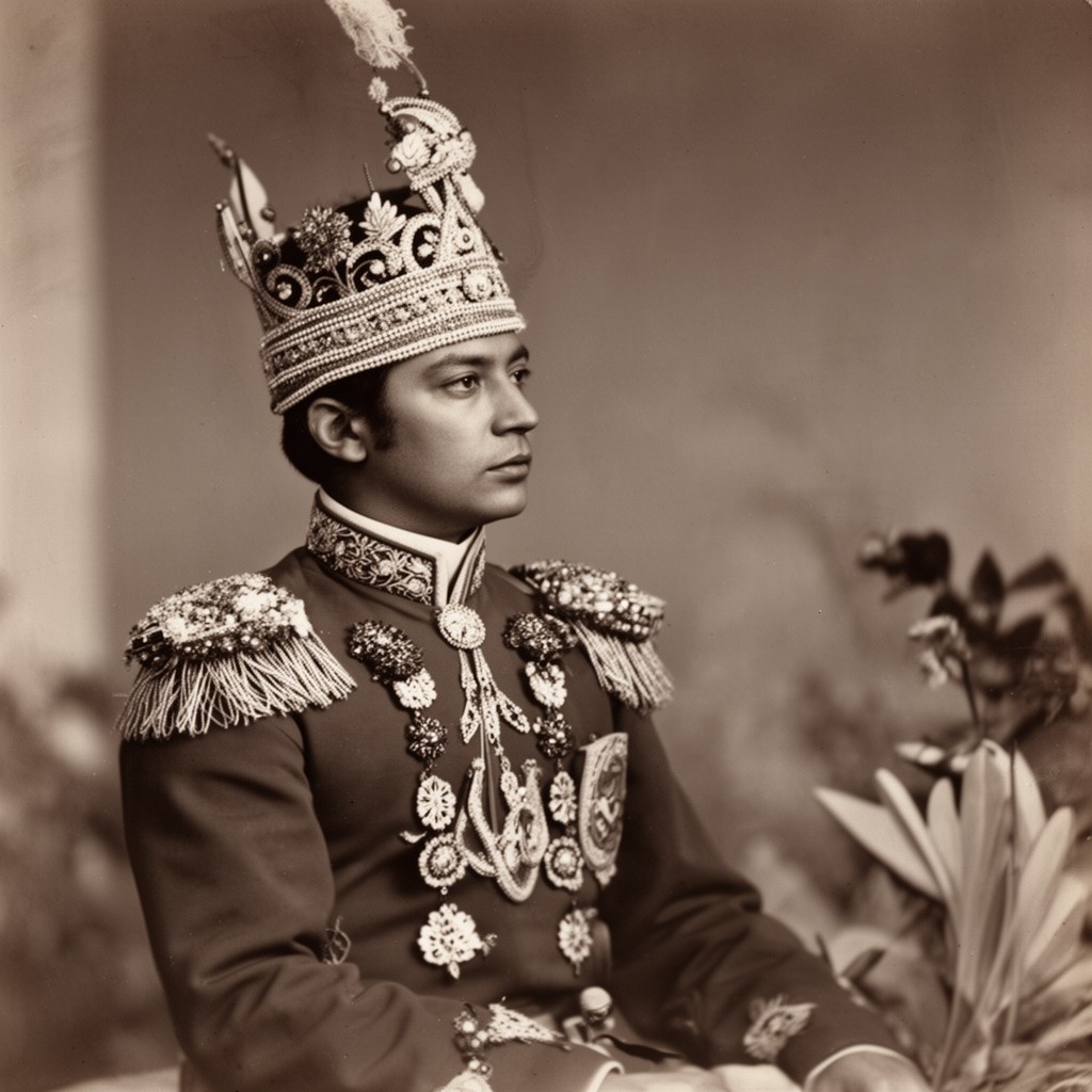AI-generated illustration of King Kalakaua