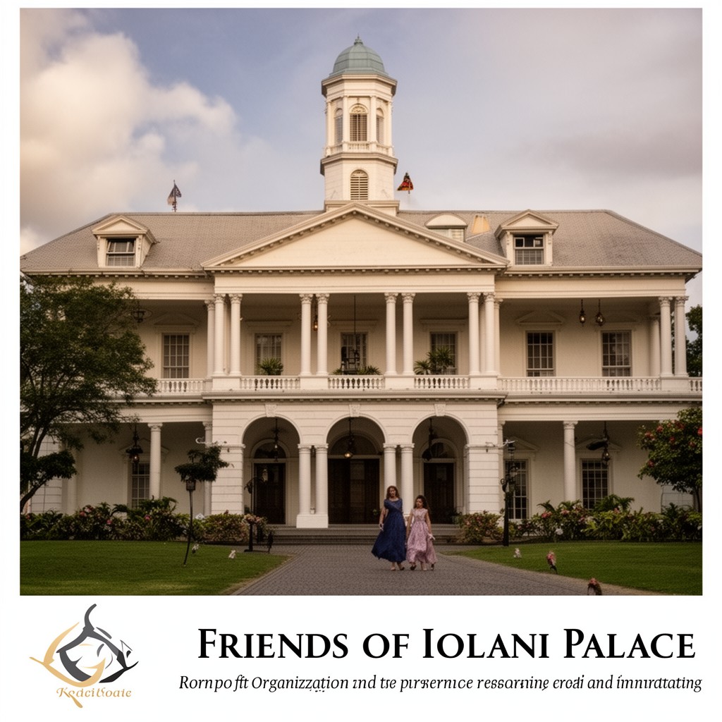 AI-generated illustration of Friends of Iolani Palace