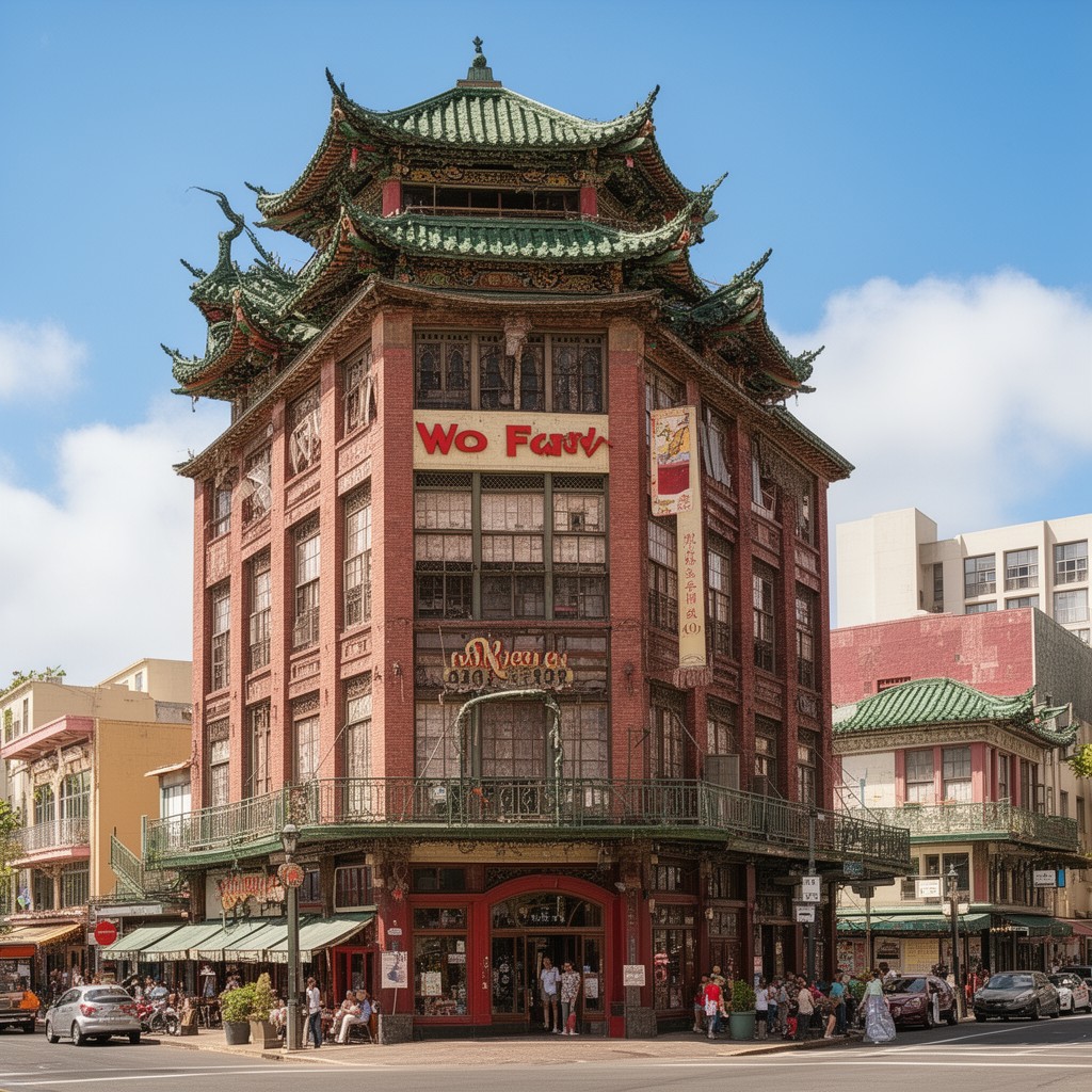 AI-generated illustration of Wo Fat Building