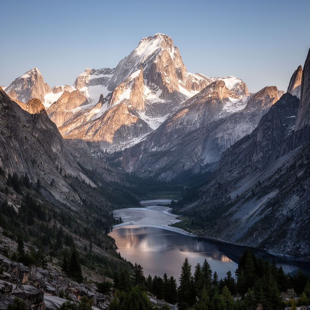AI-generated illustration of Mount Lyell