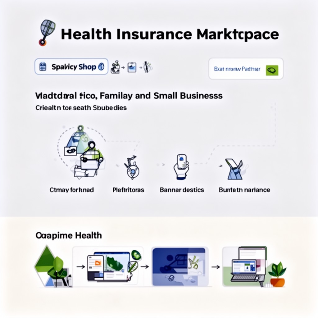 AI-generated illustration of health insurance marketplace