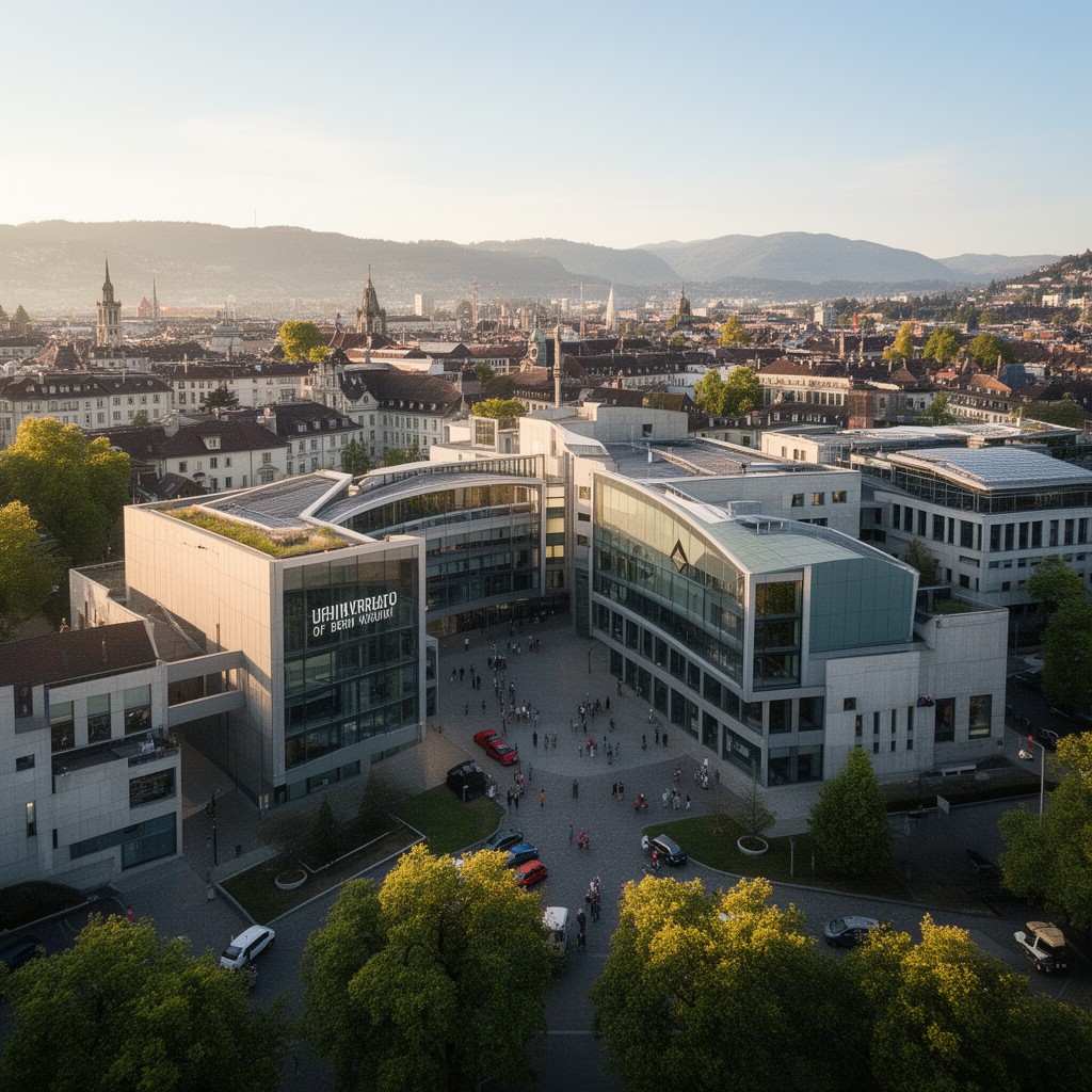 AI-generated illustration of Bern campus