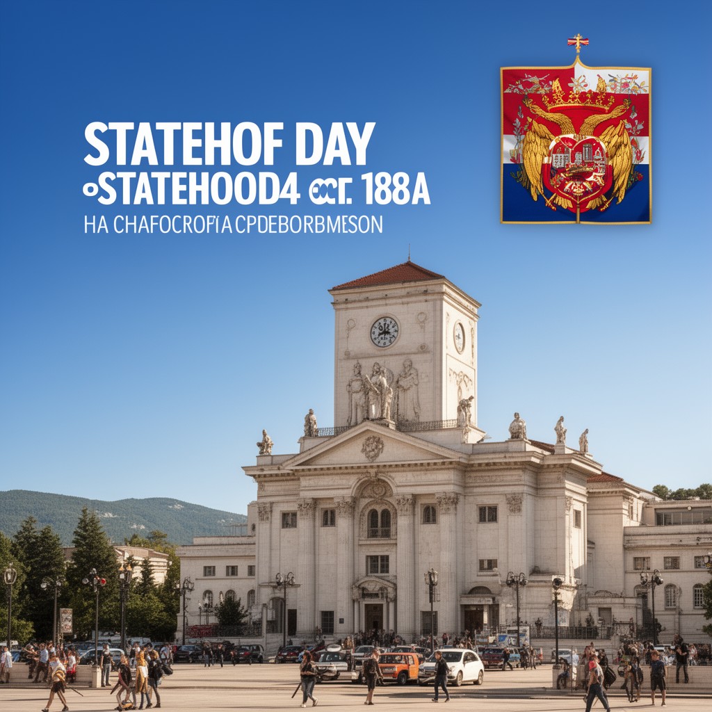 AI-generated illustration of Statehood Day of Serbia