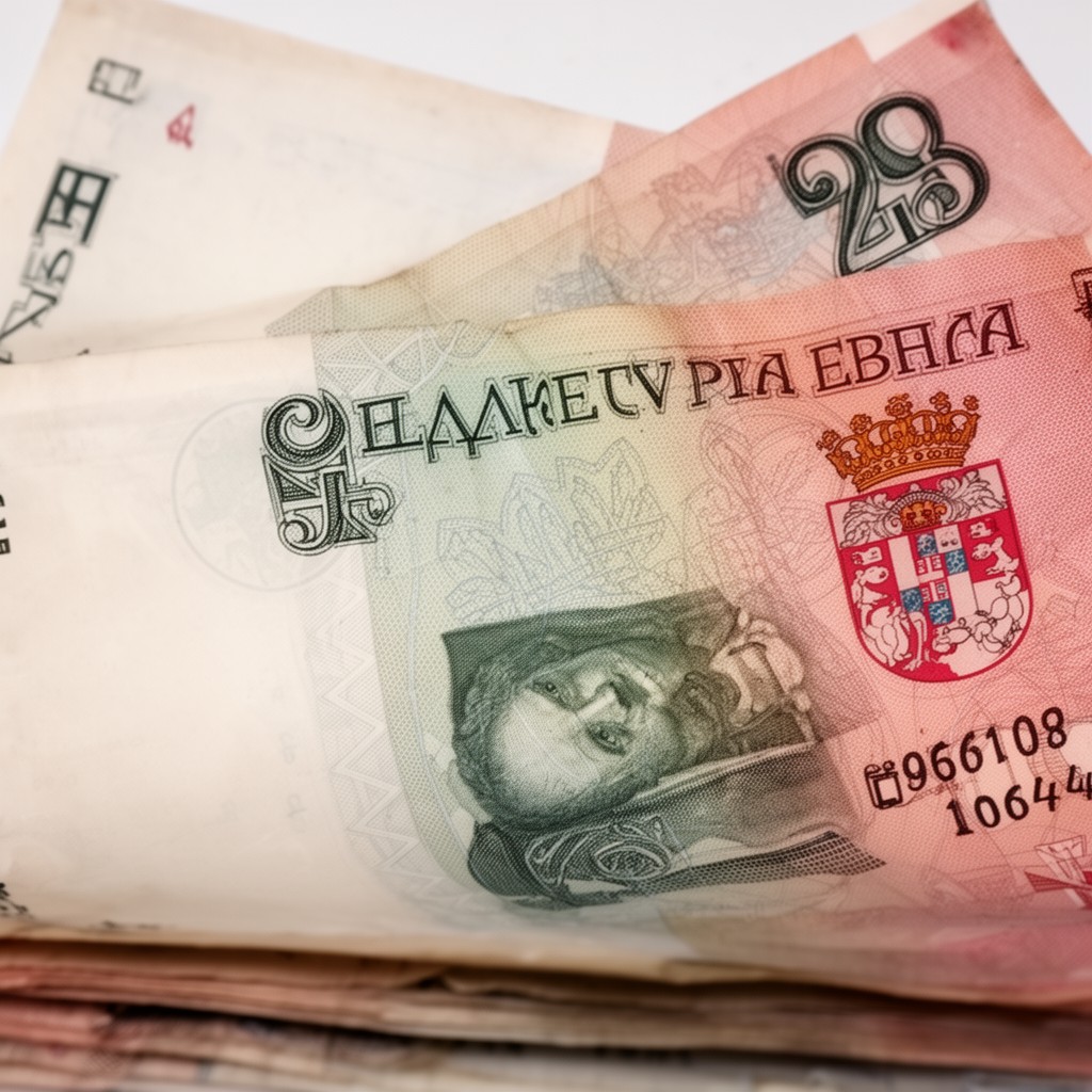 AI-generated illustration of Serbian dinar
