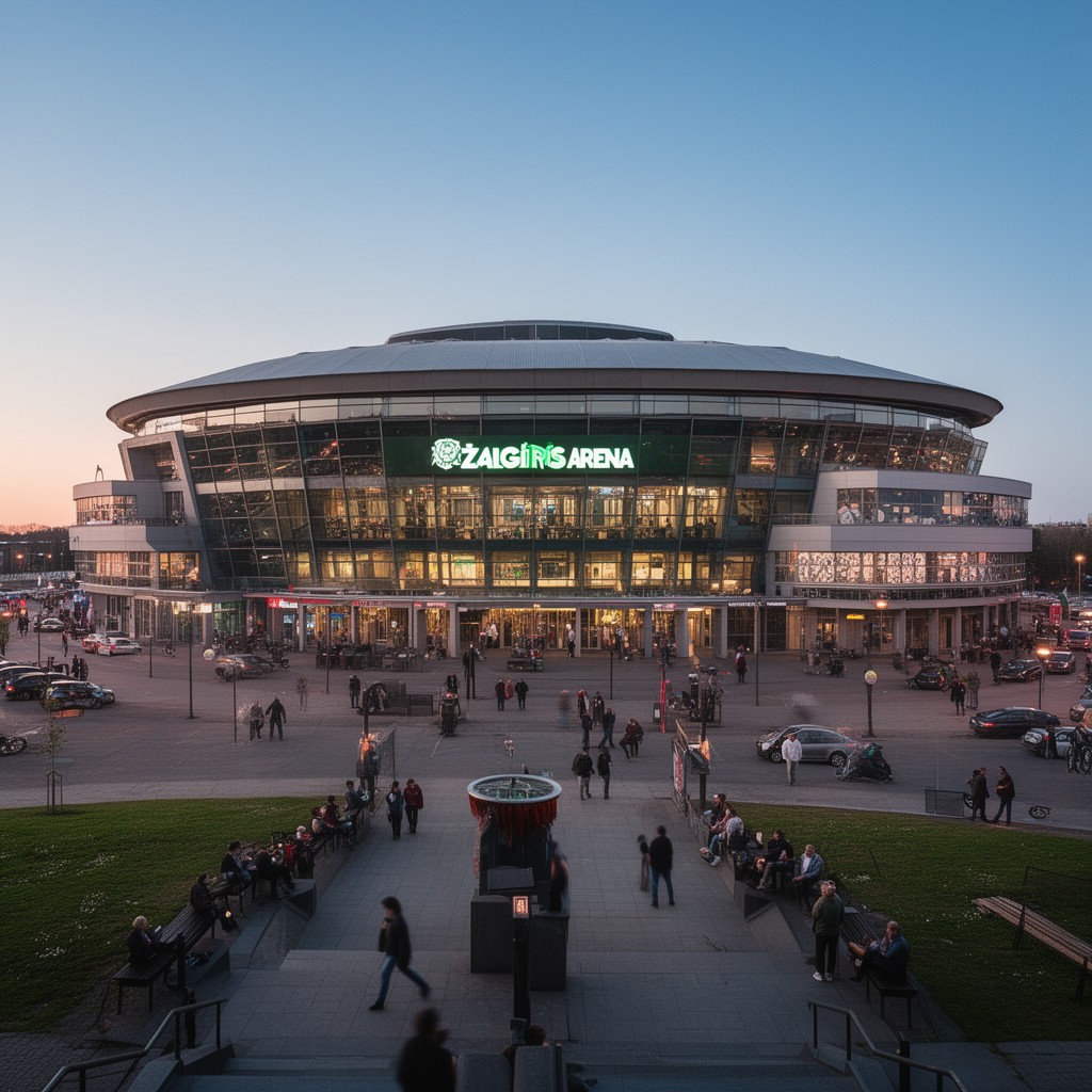 AI-generated illustration of Žalgiris Arena