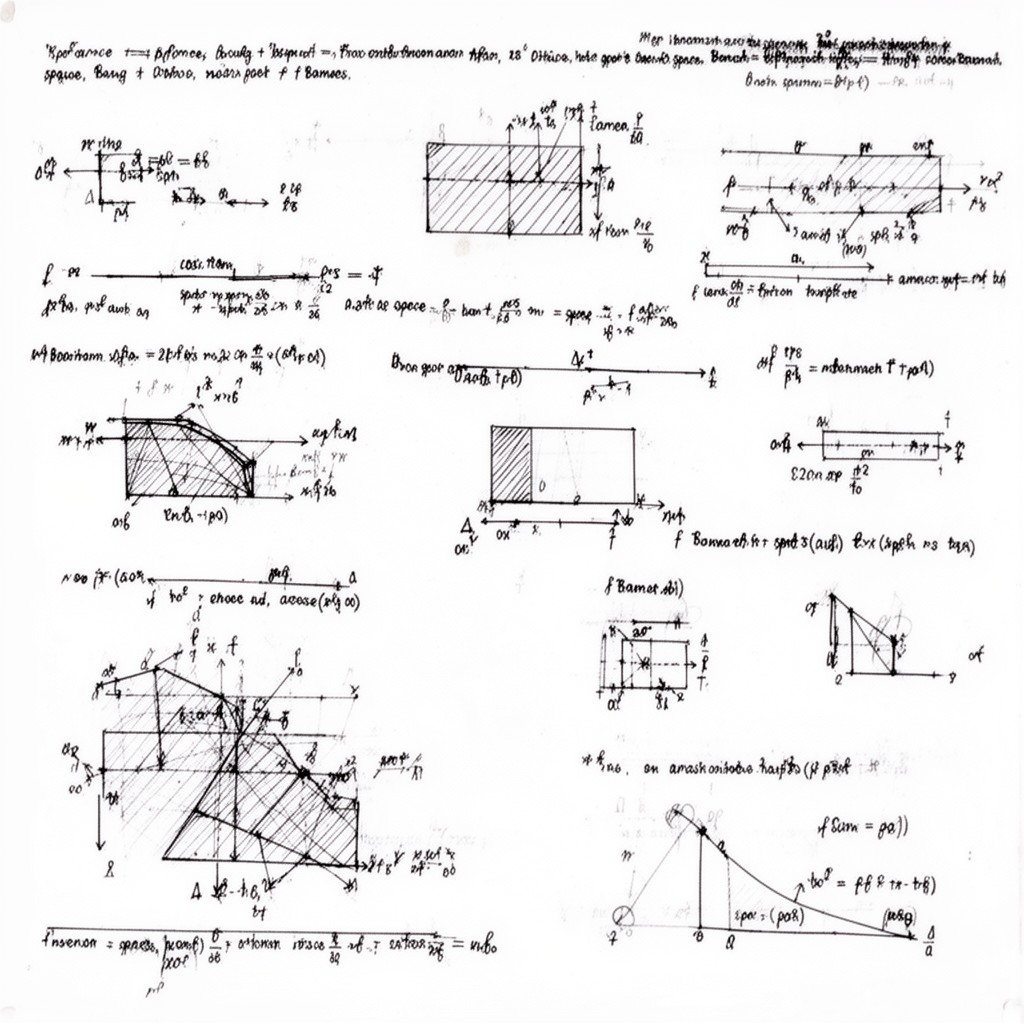 AI-generated illustration of Banach spaces