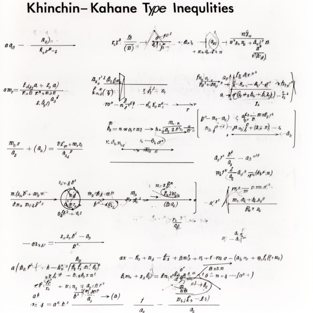 AI-generated illustration of Khinchin–Kahane type inequalities