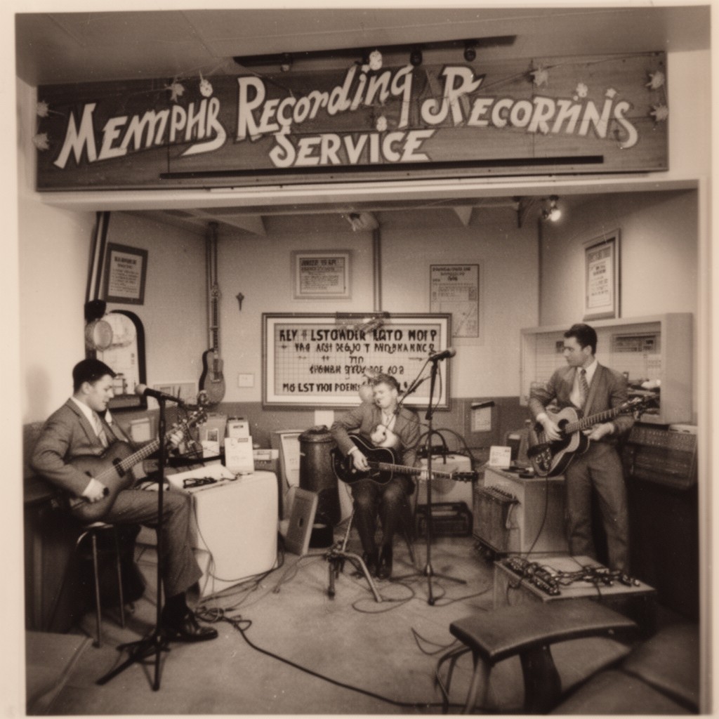 AI-generated illustration of Memphis Recording Service
