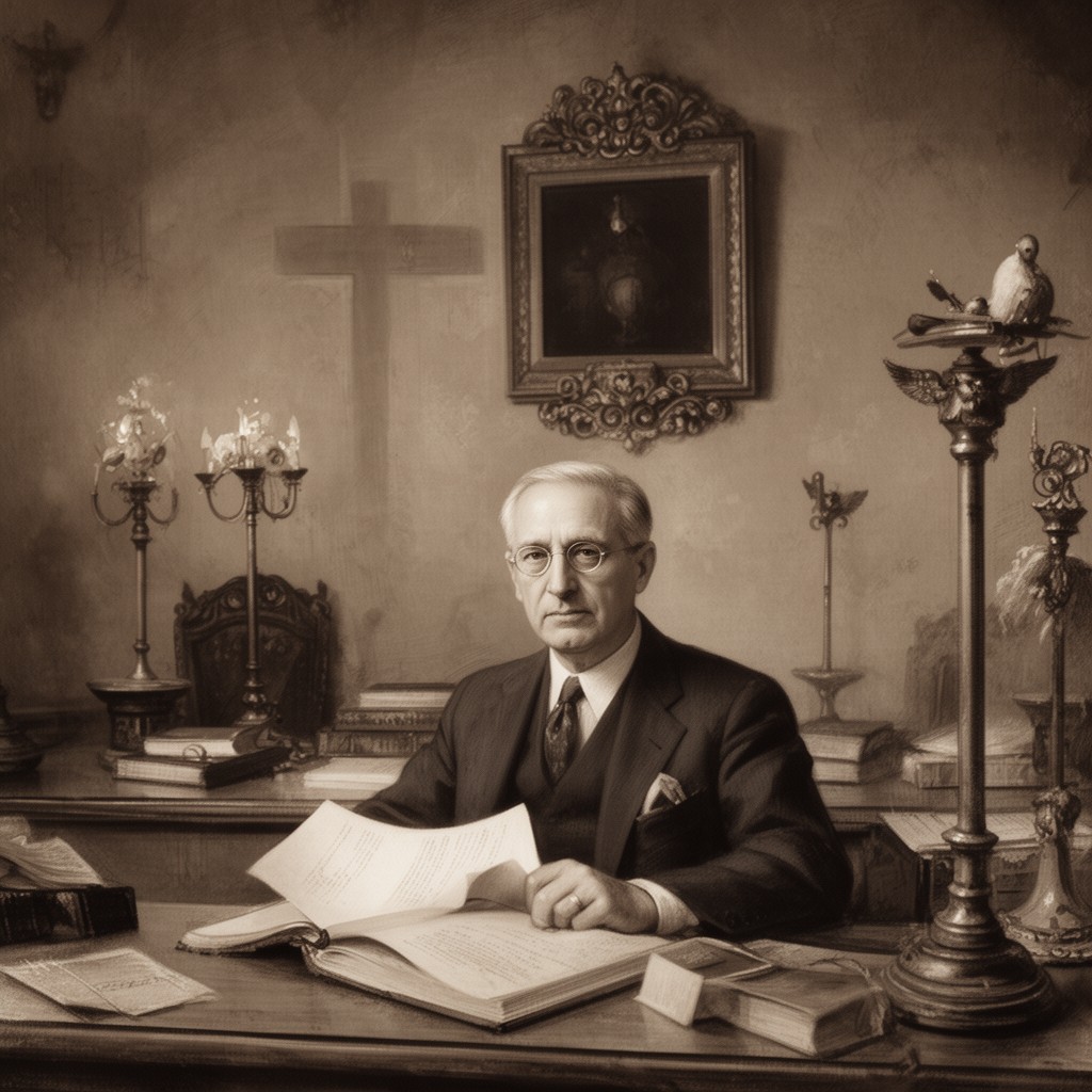 AI-generated illustration of Jacques Maritain