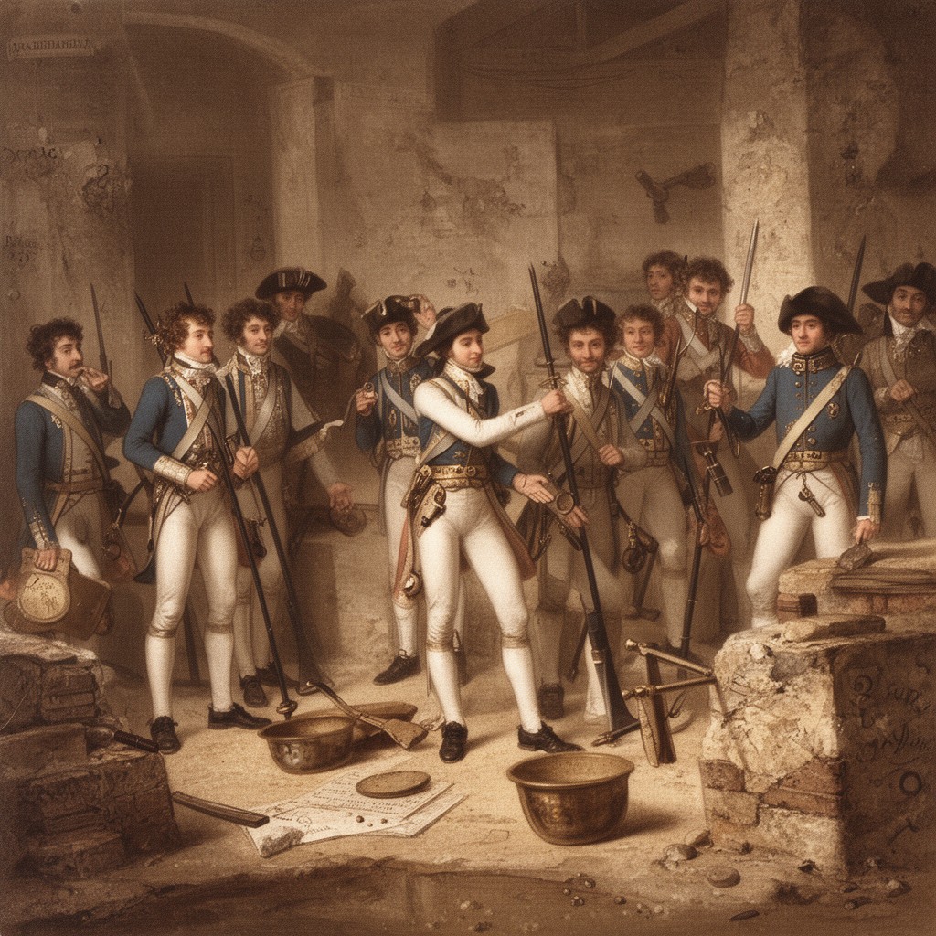 AI-generated illustration of Bourbon royal engineers