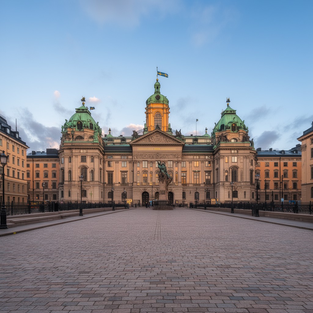 AI-generated illustration of Stockholm Palace