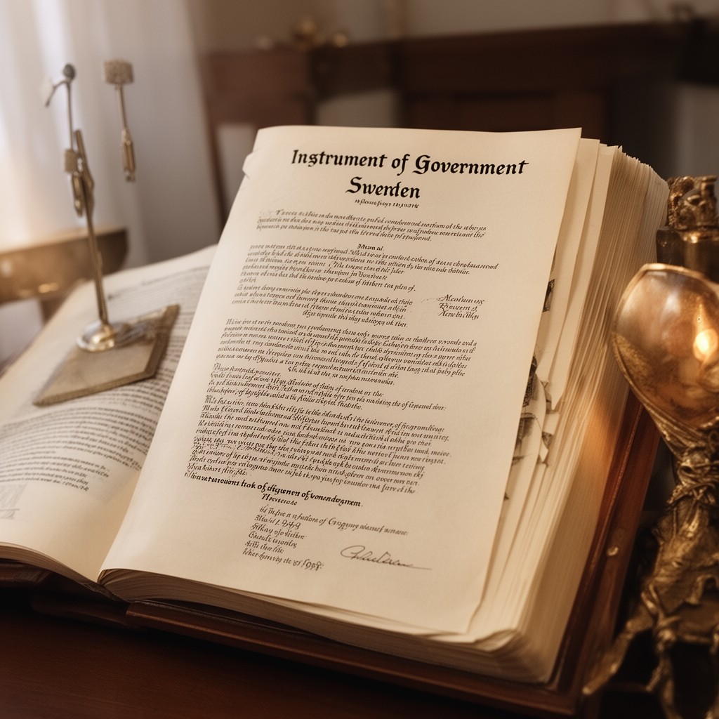 AI-generated illustration of Instrument of Government (Sweden)