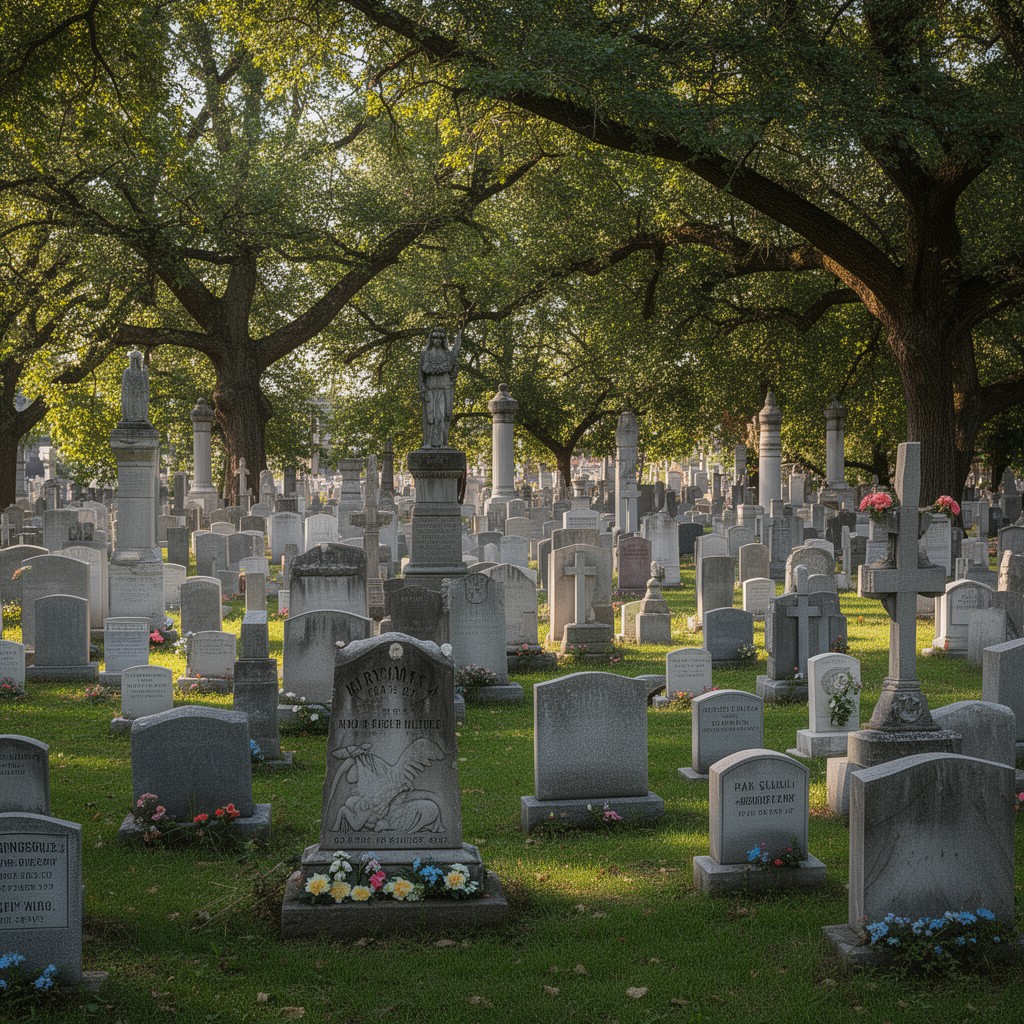 AI-generated illustration of Oak Ridge Cemetery
