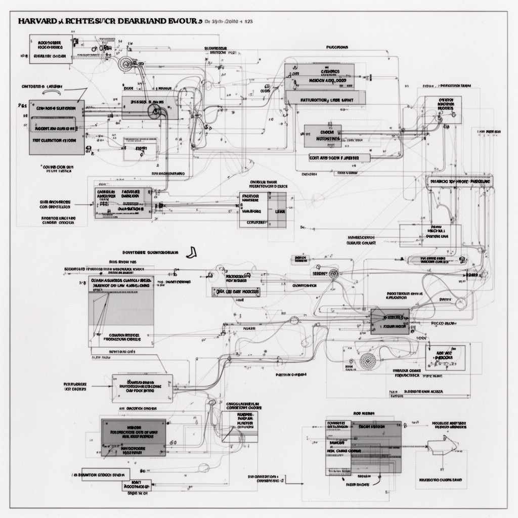 AI-generated illustration of Harvard architecture