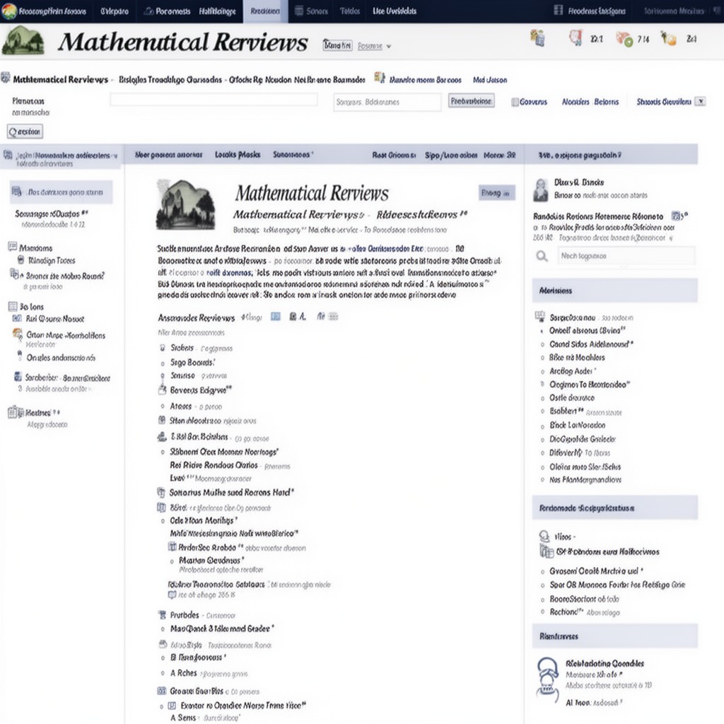 AI-generated illustration of Mathematical Reviews database