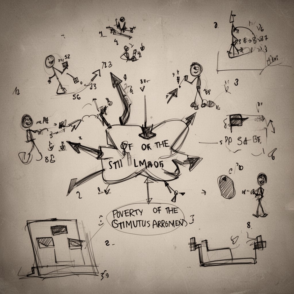 AI-generated illustration of poverty of the stimulus argument