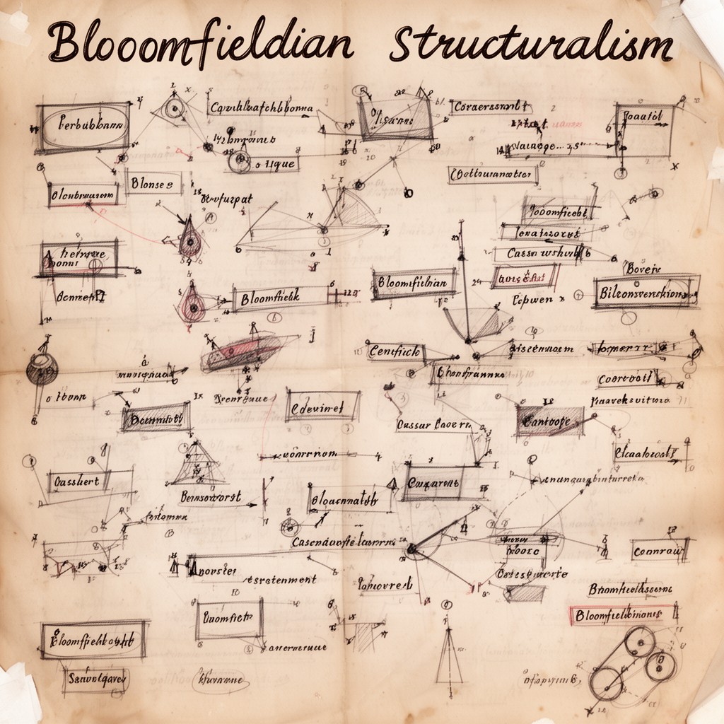 AI-generated illustration of Bloomfieldian structuralism