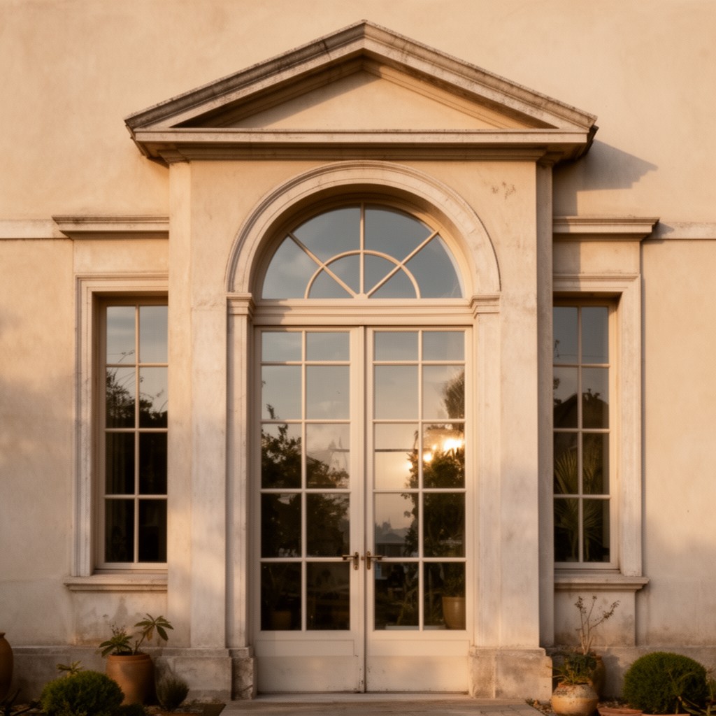 AI-generated illustration of Palladian window