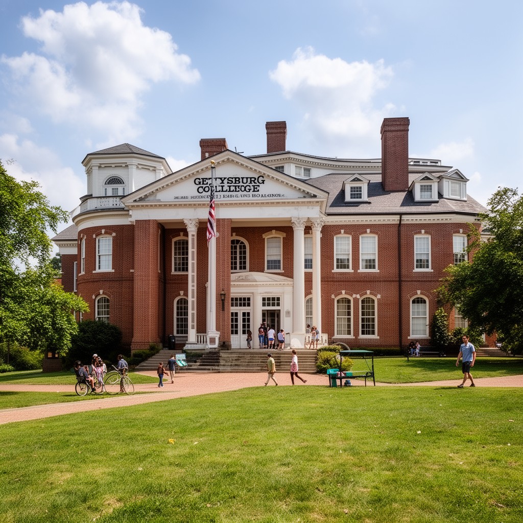 AI-generated illustration of Gettysburg College