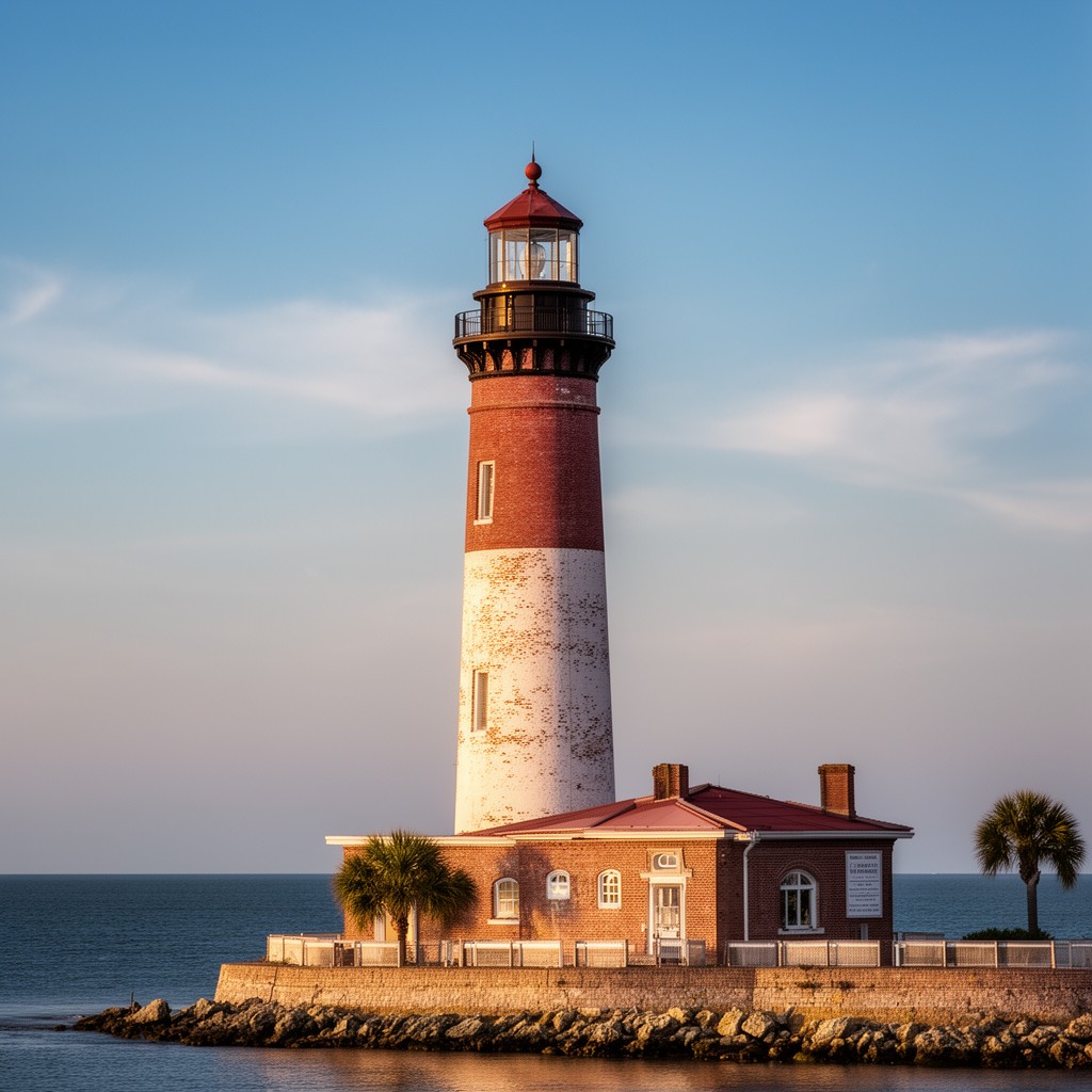 AI-generated illustration of Ponce de Leon Inlet Lighthouse
