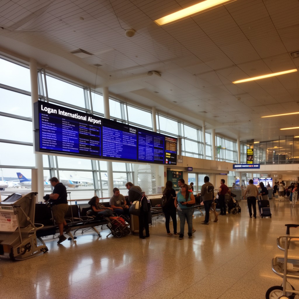AI-generated illustration of Logan International Airport